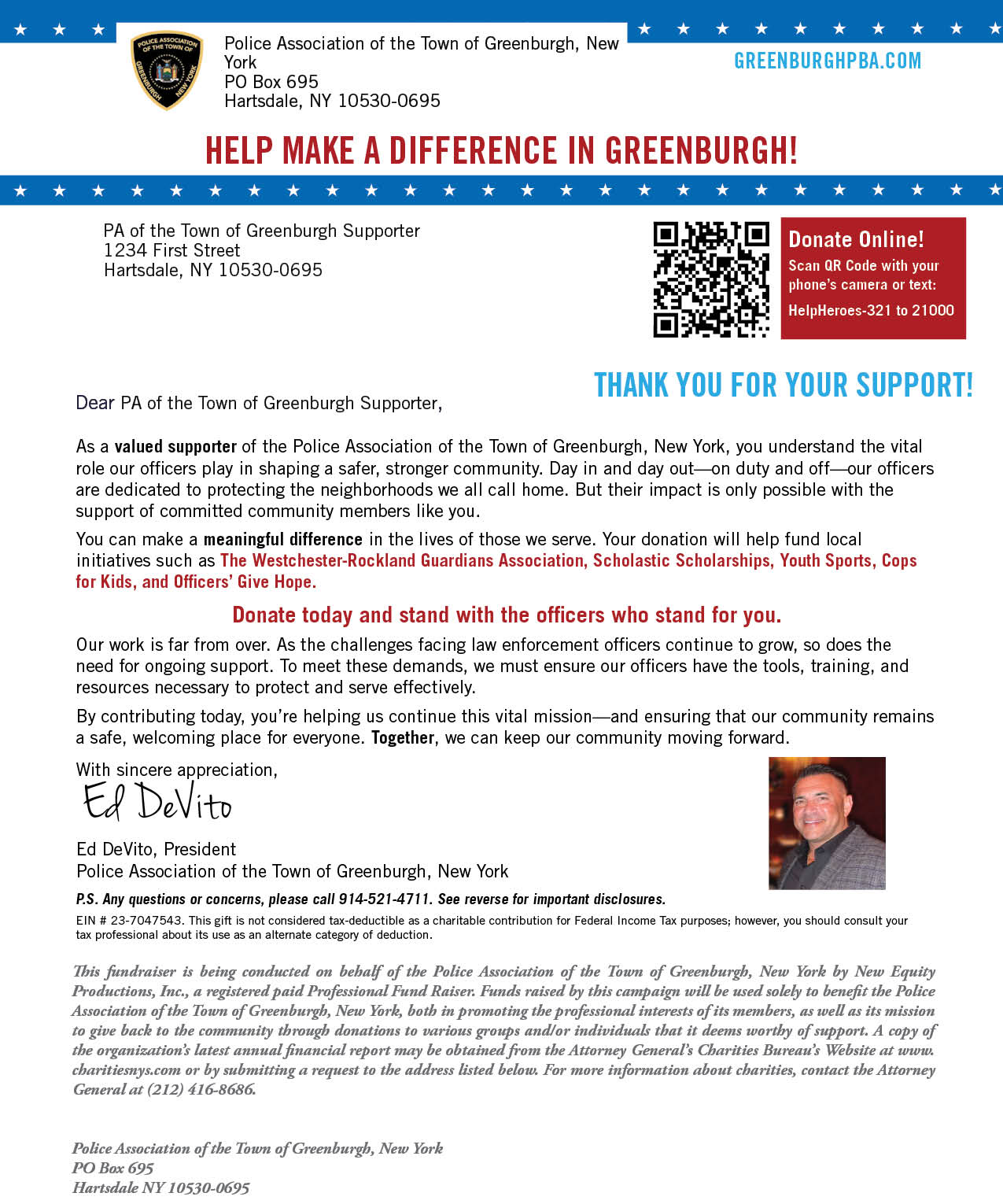 Donation Letter